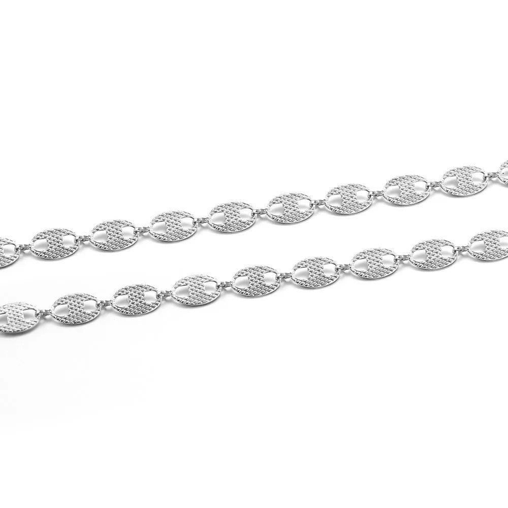 Stainless Steel Mariner-Link Chain by the Meter