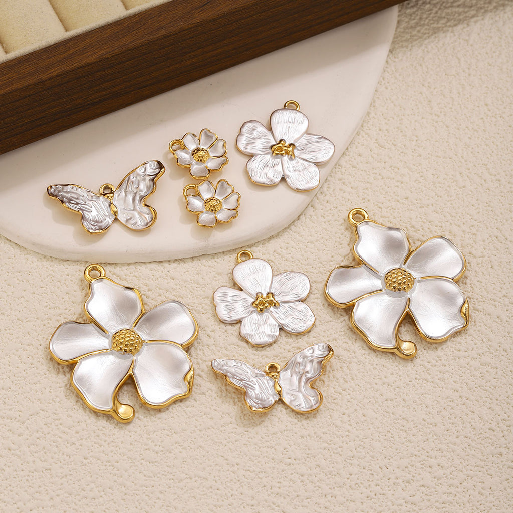 Flower & Butterfly Pendant Charms