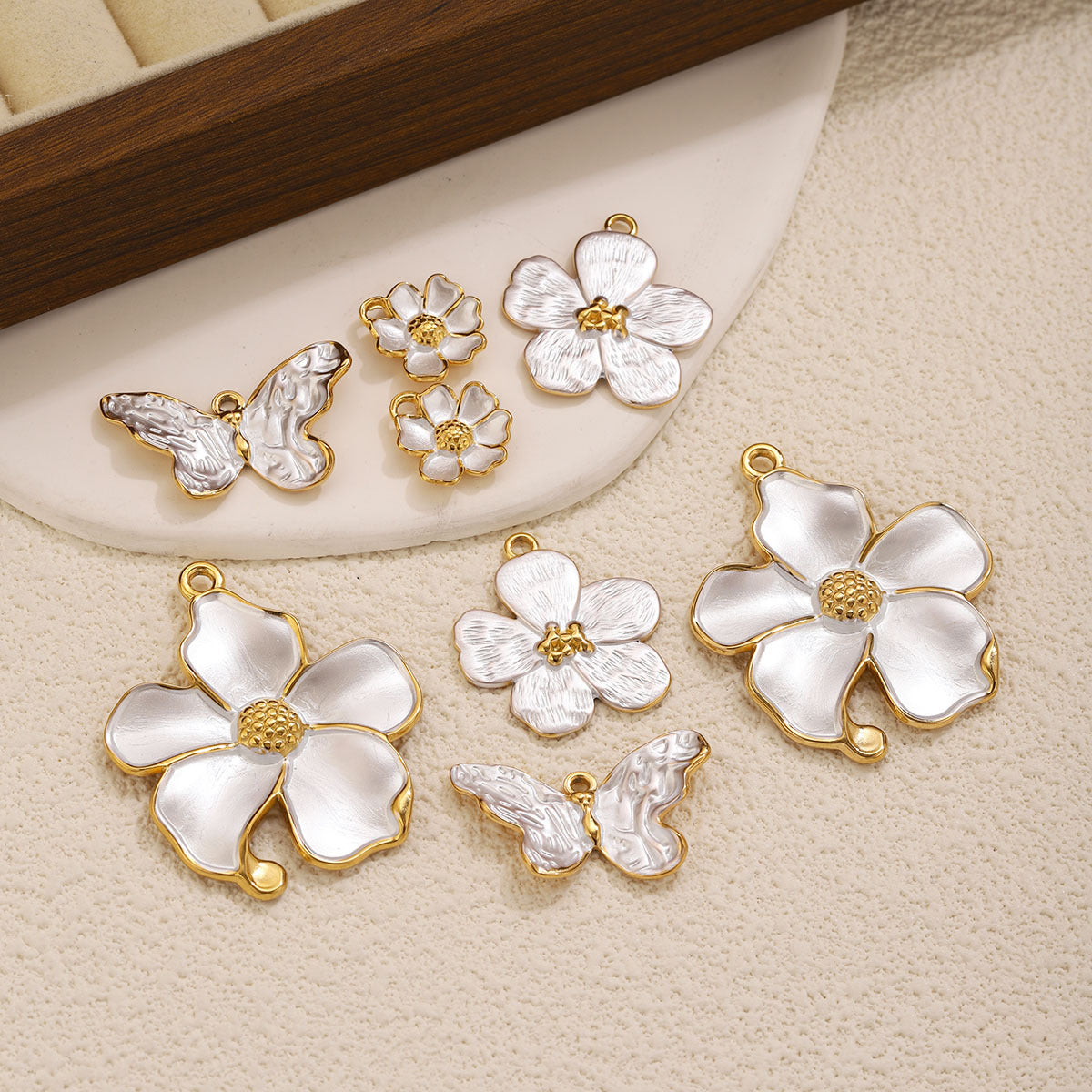 Flower & Butterfly Pendant Charms