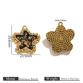 Vintage Black and Gold Foil Stainless Steel Pendant Charms – Butterfly, Star & Heart