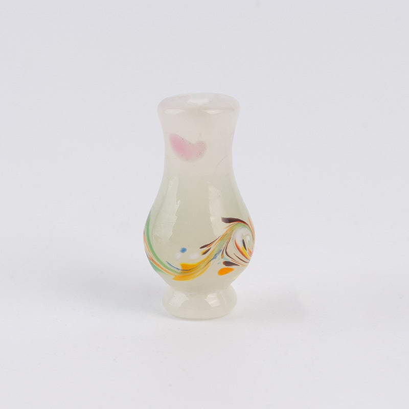 Hand-Painted Colorful Glazed Vase Beads