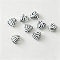 Vintage Tiger Pattern Heart Glazed Beads