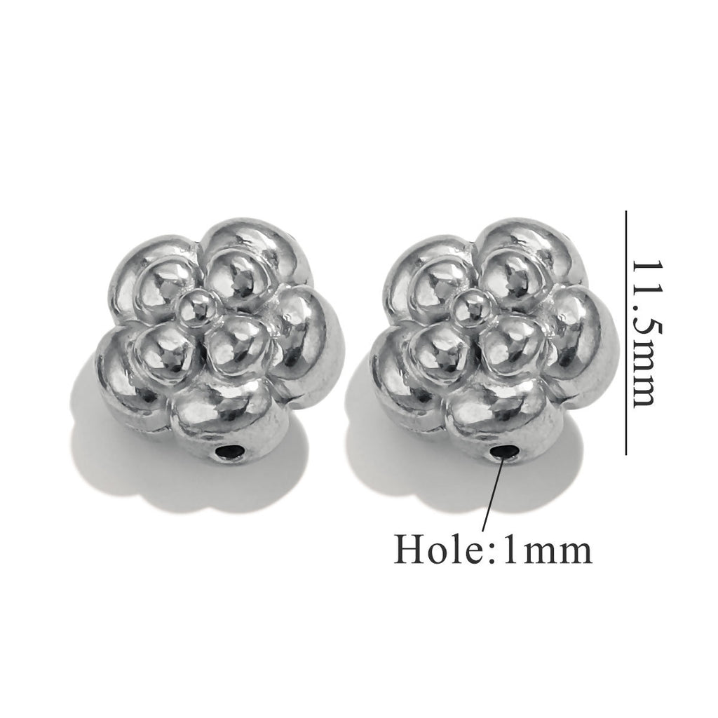 Lavender Flower Stainless Steel Spacer Beads