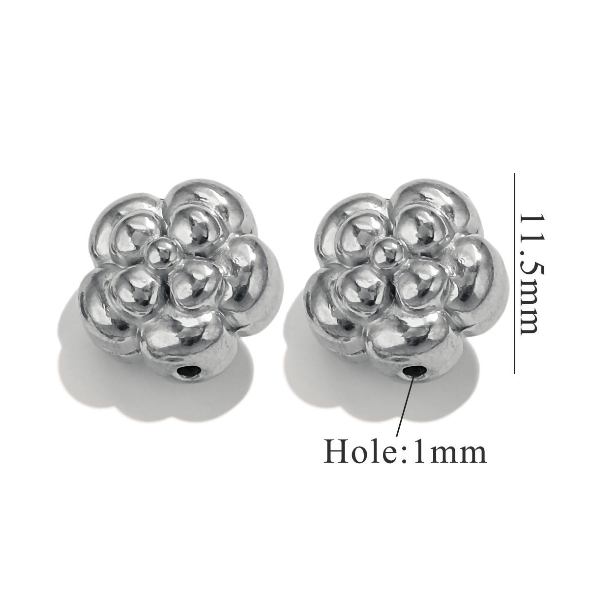 Lavender Flower Stainless Steel Spacer Beads