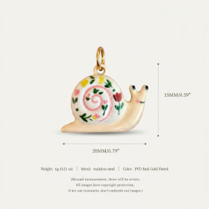 18K Gold-Plated Puppy Crystal Pendant Charms