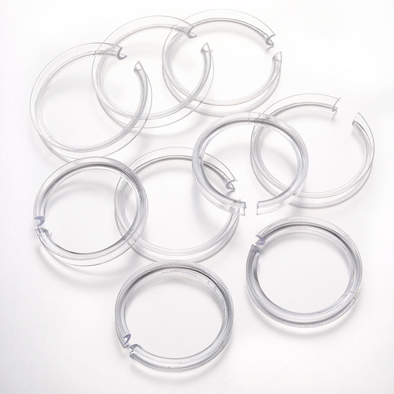 Clear Acrylic-Style C-Ring Bracelet Display Holder – Transparent Plastic Bracelet Stand for Jewelry Photography, Retail Displays & Craft Fairs – Small & Large