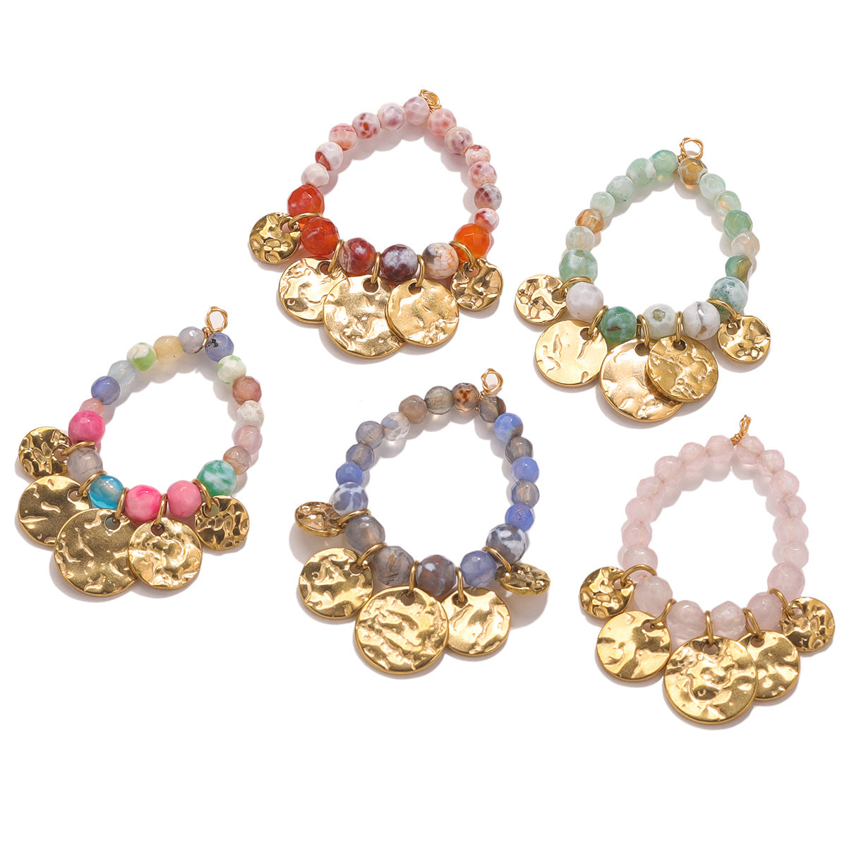 Bohemian Handwoven Teardrop Earring Pendants 2pcs