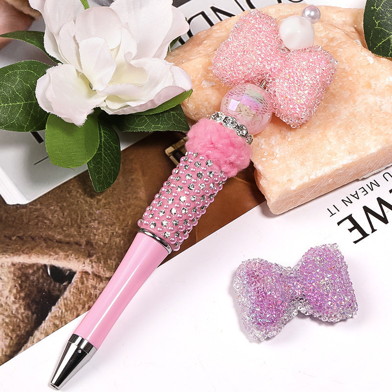 Sparkling Rhinestone Bow Beads