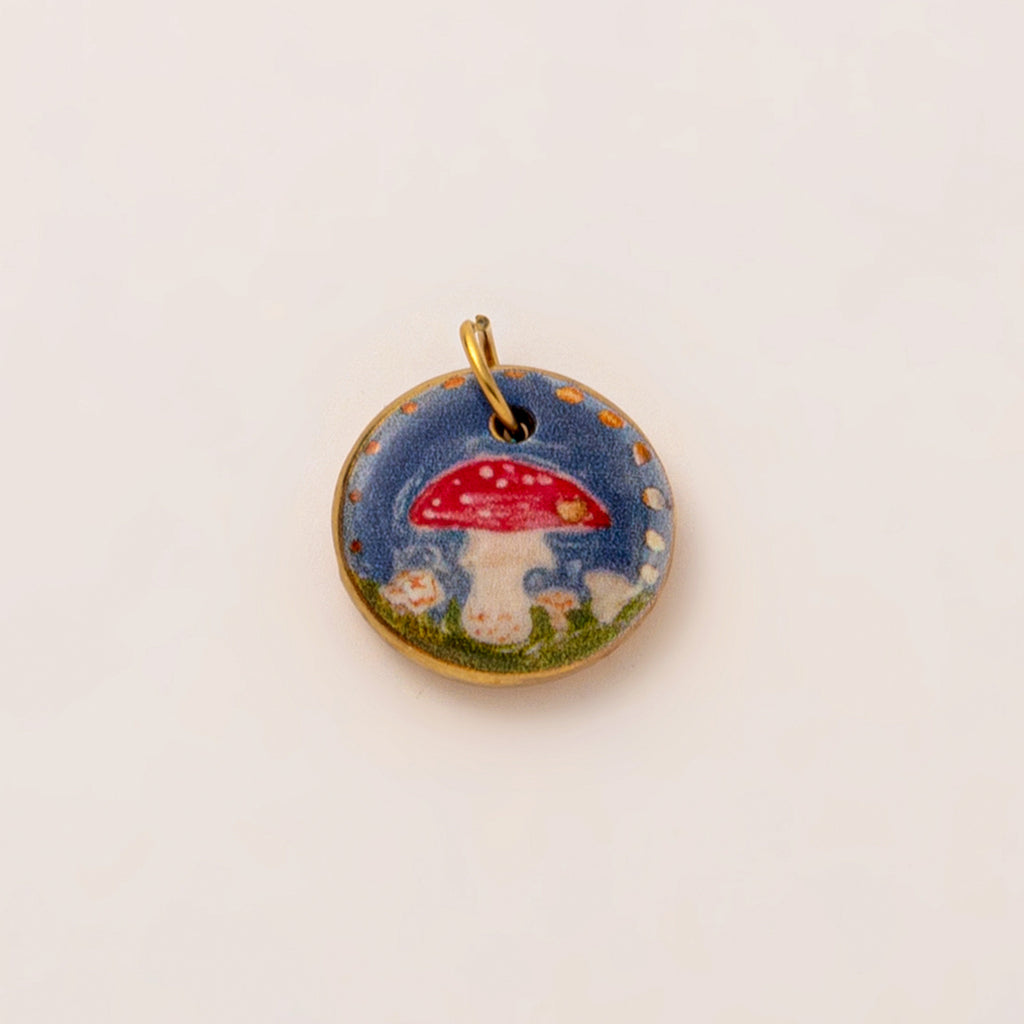 18K Gold-Plated Colorful Heart Pendant Charms