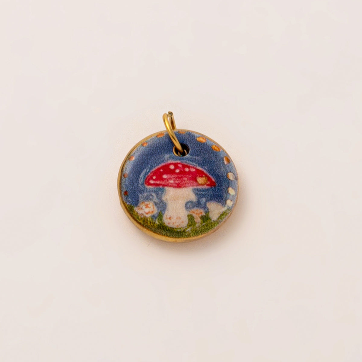 18K Gold-Plated Colorful Heart Pendant Charms