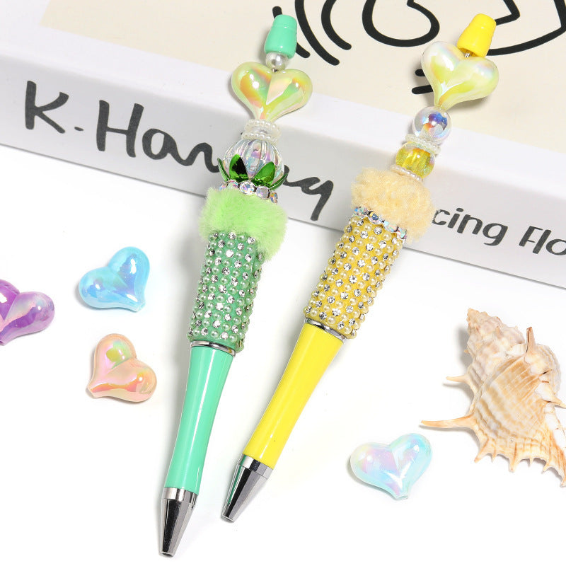 Gradient Cream Heart Beads – Pastel Ombre Heart-Shaped Straight-Hole Beads for DIY Phone Charms, Keychains, Bracelets & Jewelry Making