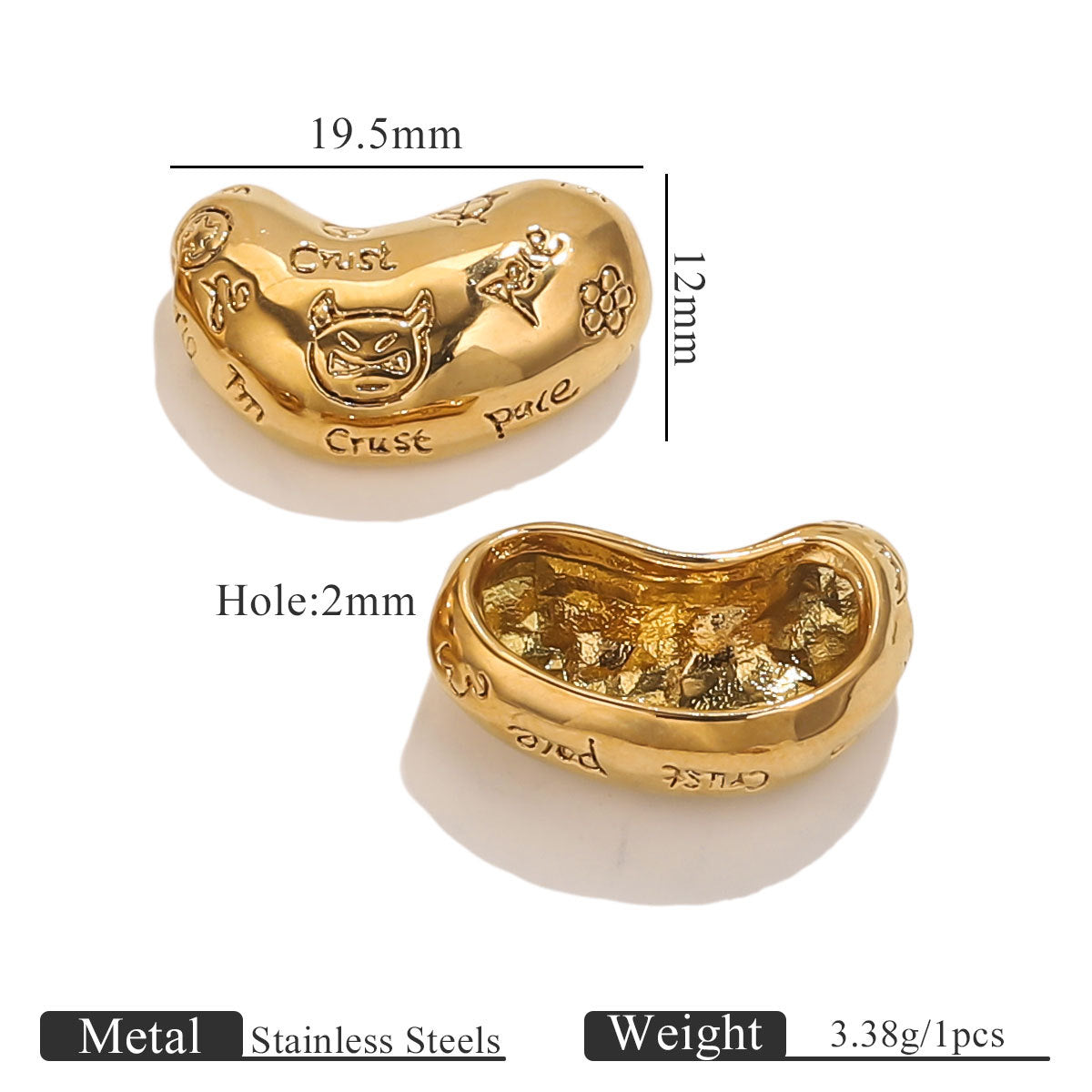 Mini Gold Bean Charms