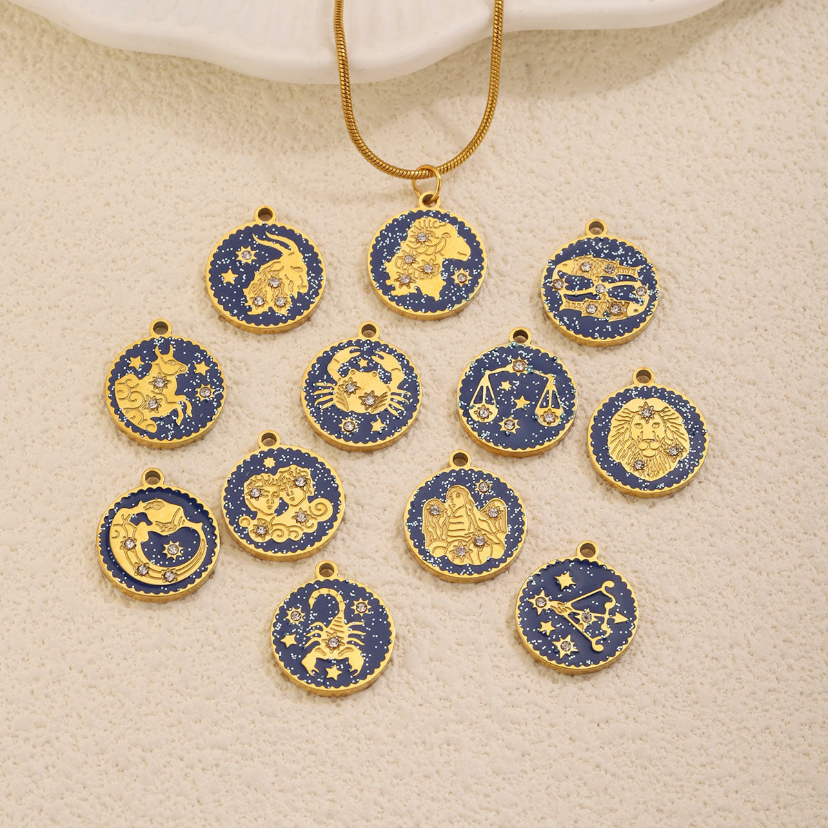 12 Zodiac Constellation Charms