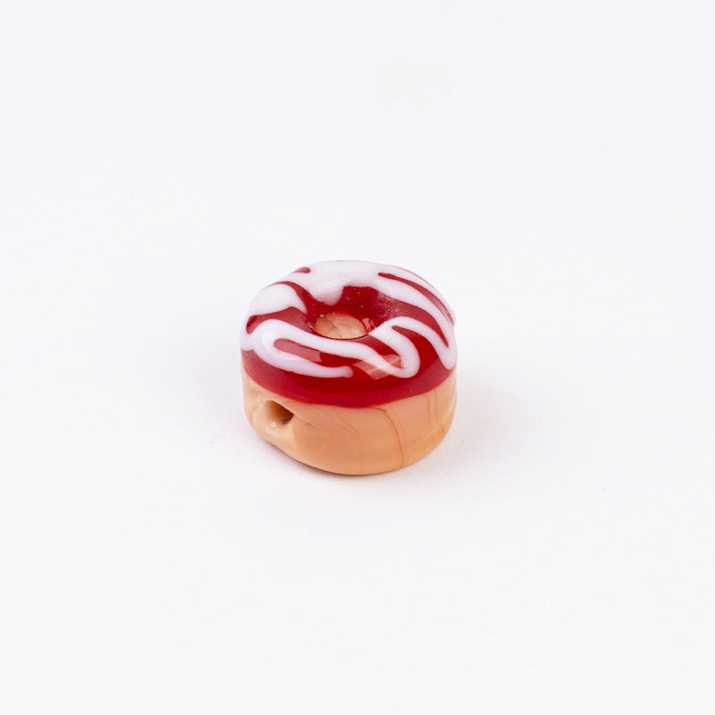 Cute Colorful Donut Glass Beads