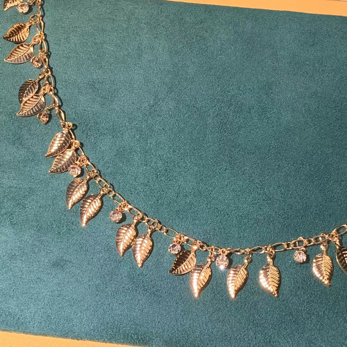 Swaying Leaf Crystal Fringe Chain – 10 Meters