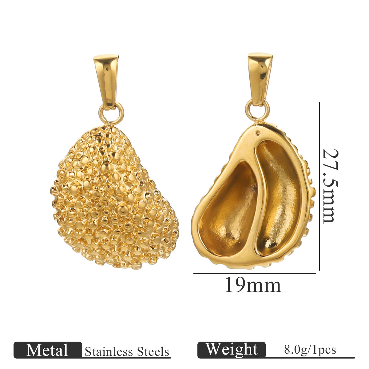 Assorted Stainless Steel Statement Pendant Charms