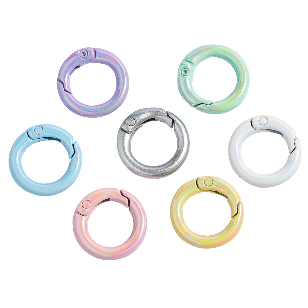 Colorful Alloy Spring Key Rings