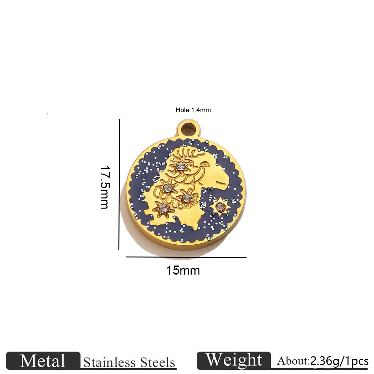 12 Zodiac Constellation Charms