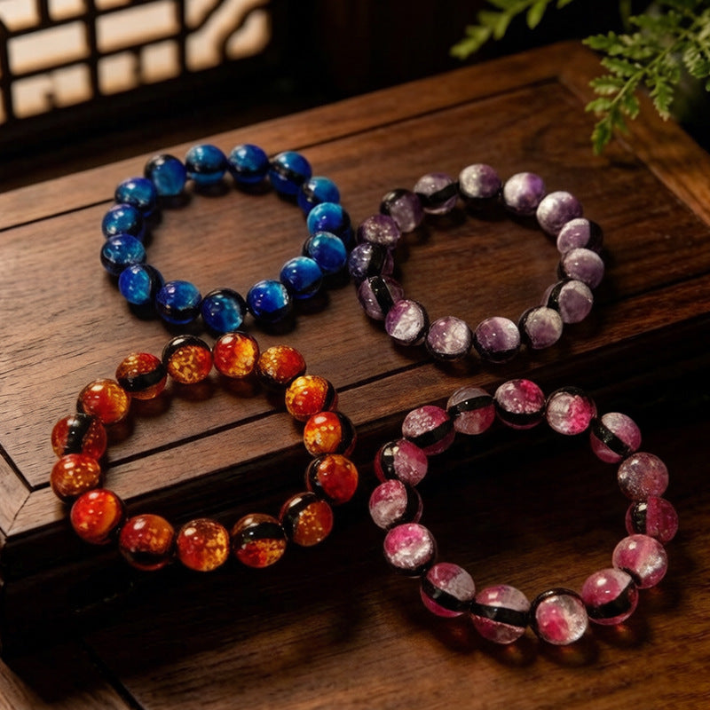 Namibia Storm Blue Glass Bracelets