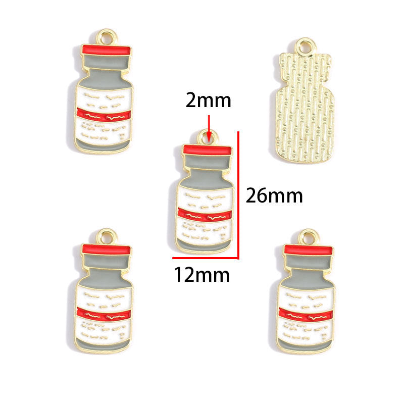 Nurse Hat & Medical Tool Alloy Charms – Colorful Healthcare-Themed Pendants for DIY Bracelets, Keychains & Jewelry Making