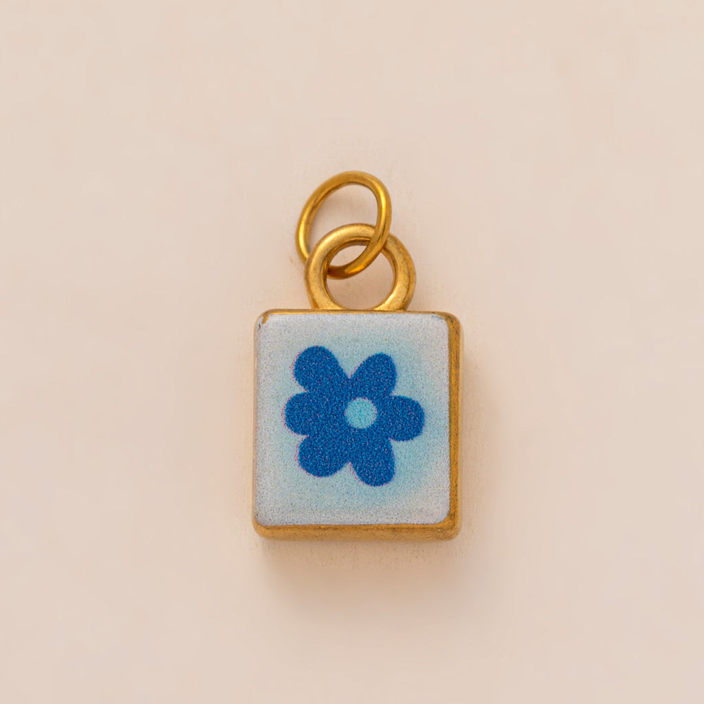 18K Gold-Plated Colorful Heart Pendant Charms