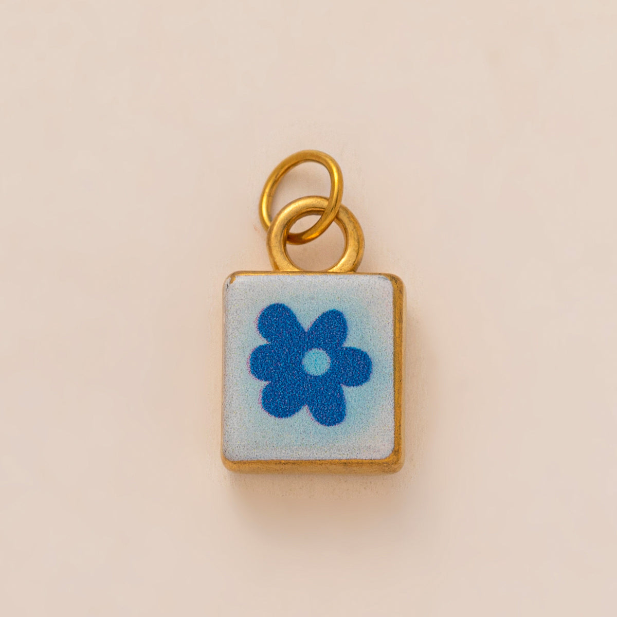 18K Gold-Plated Colorful Heart Pendant Charms