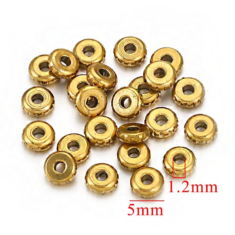Diamond-Cut Abacus Spacer Beads