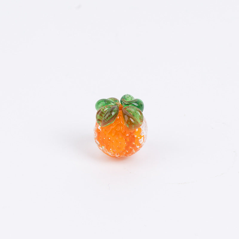 Lemon Fruit Lampwork Glass Beads