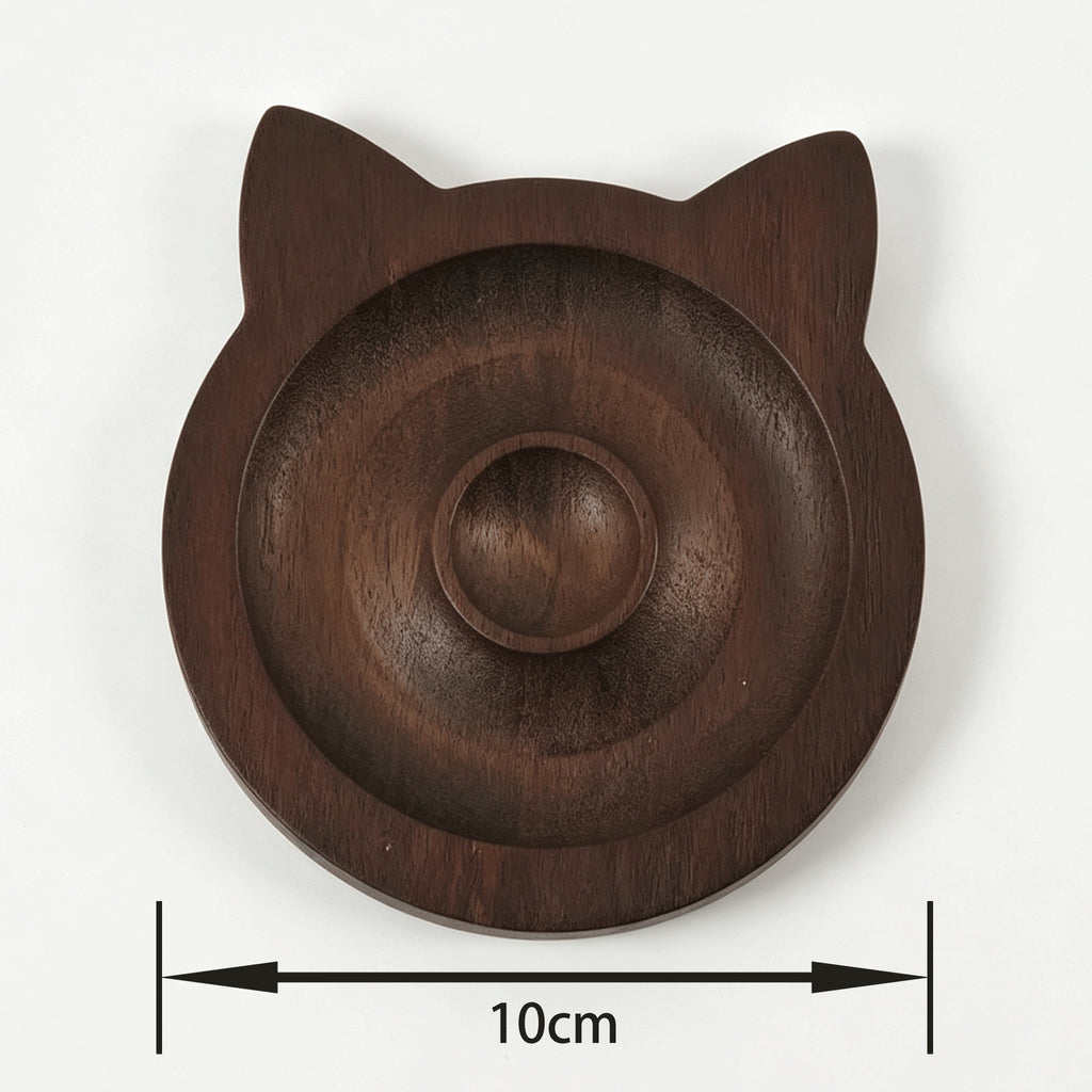 Walnut-Pattern Wooden Bead & Bracelet Display Tray – Vintage Jewelry Display Plate for Gemstone Bracelets, Craft Fairs & Market Stalls