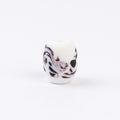 Hand-Painted Phoenix Tail Glazed Barrel Beads