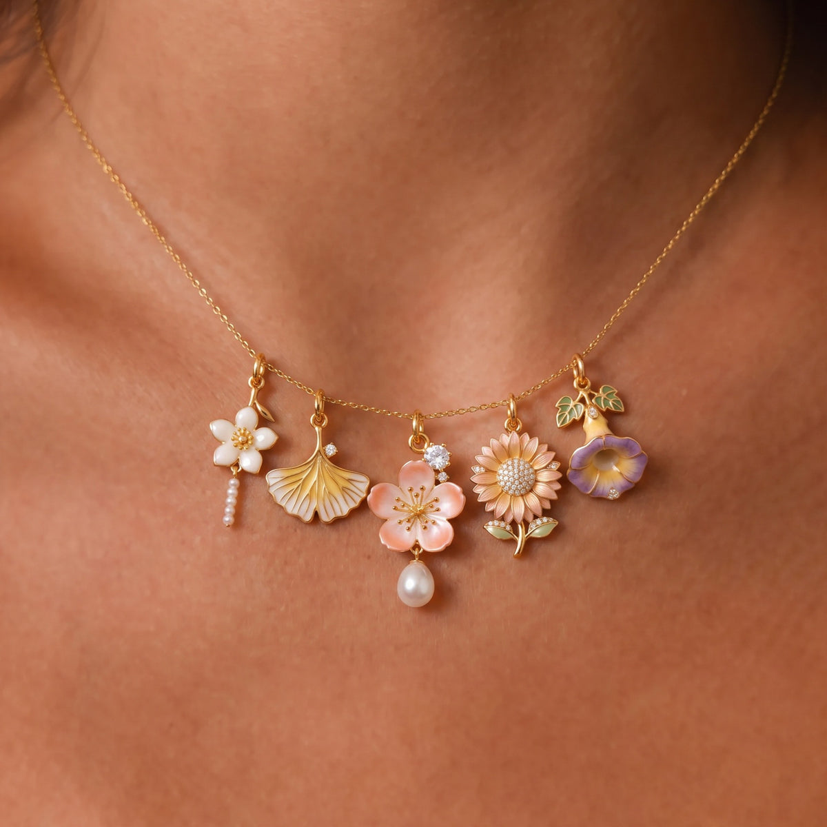 Botanical Flower Charms