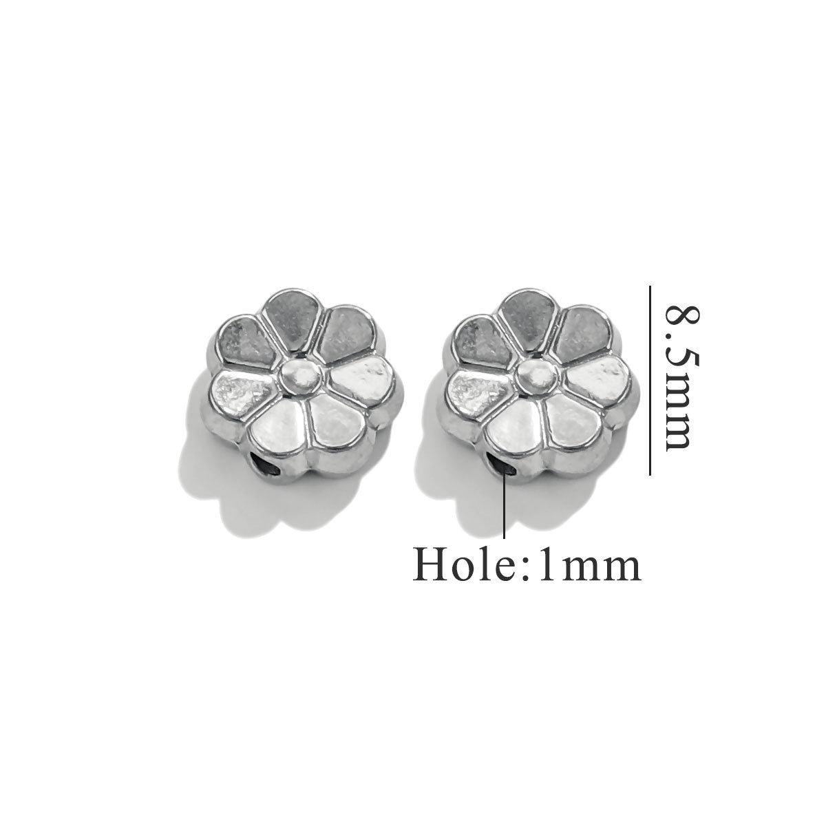 Lavender Flower Stainless Steel Spacer Beads