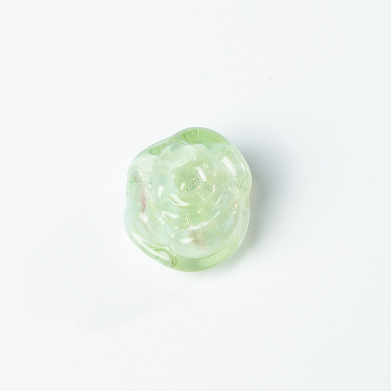 Glazed Rose Flower Beads – Side-Drilled