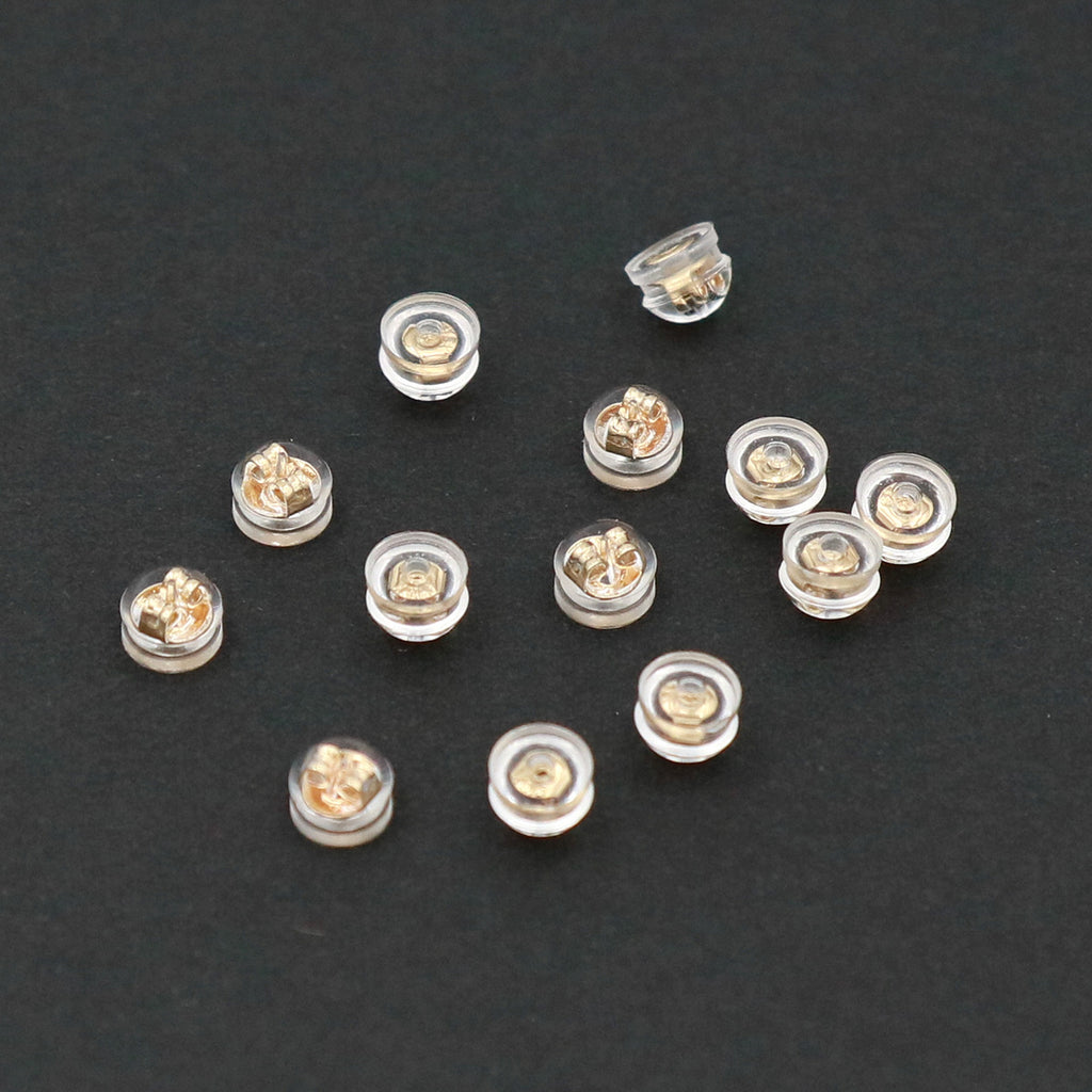 Silicone Earring Backs with Metal Core