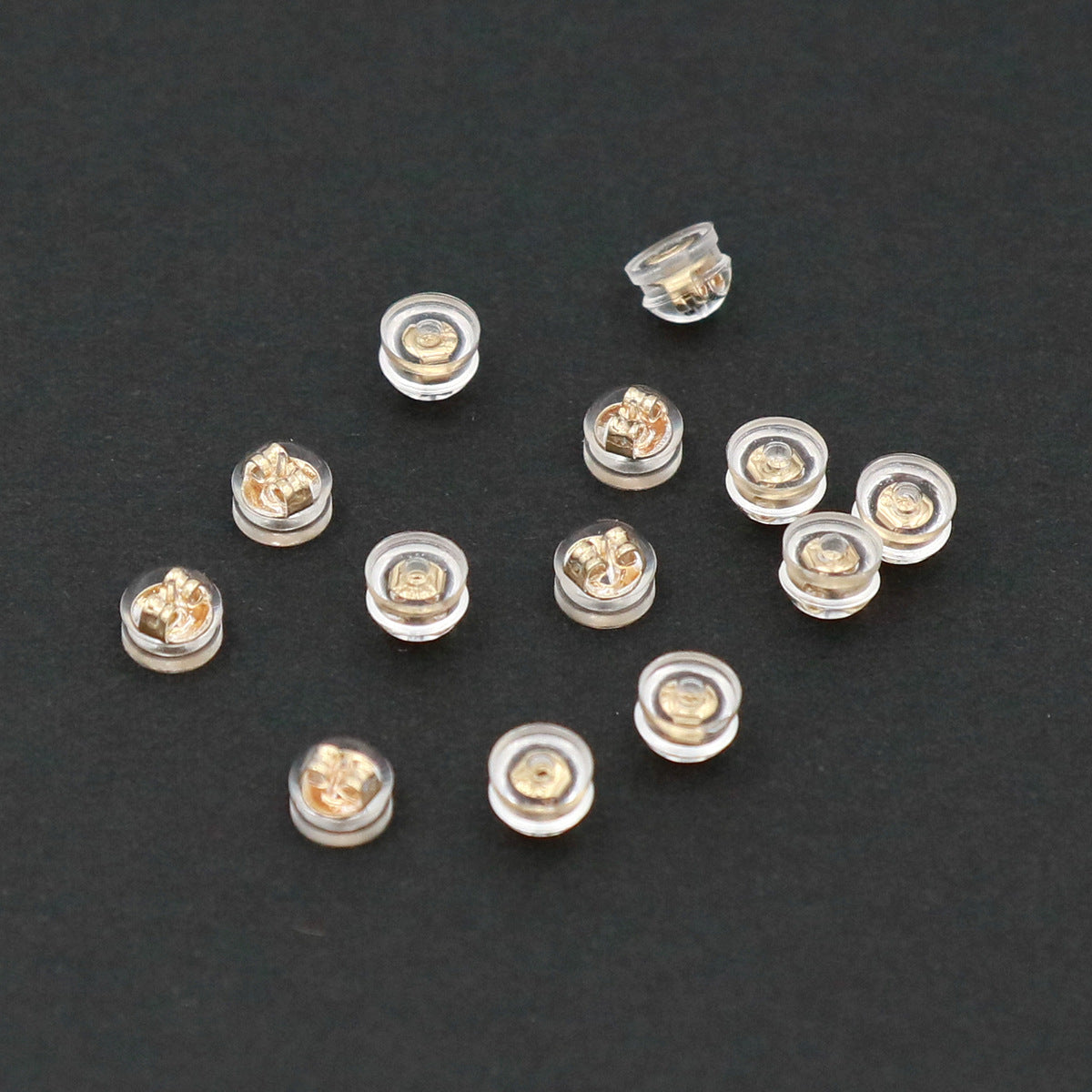 Silicone Earring Backs with Metal Core