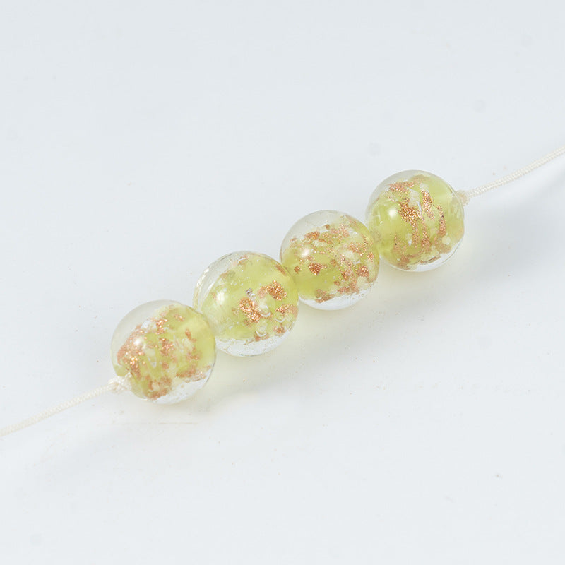 Gold Sand Luminous Glass Beads