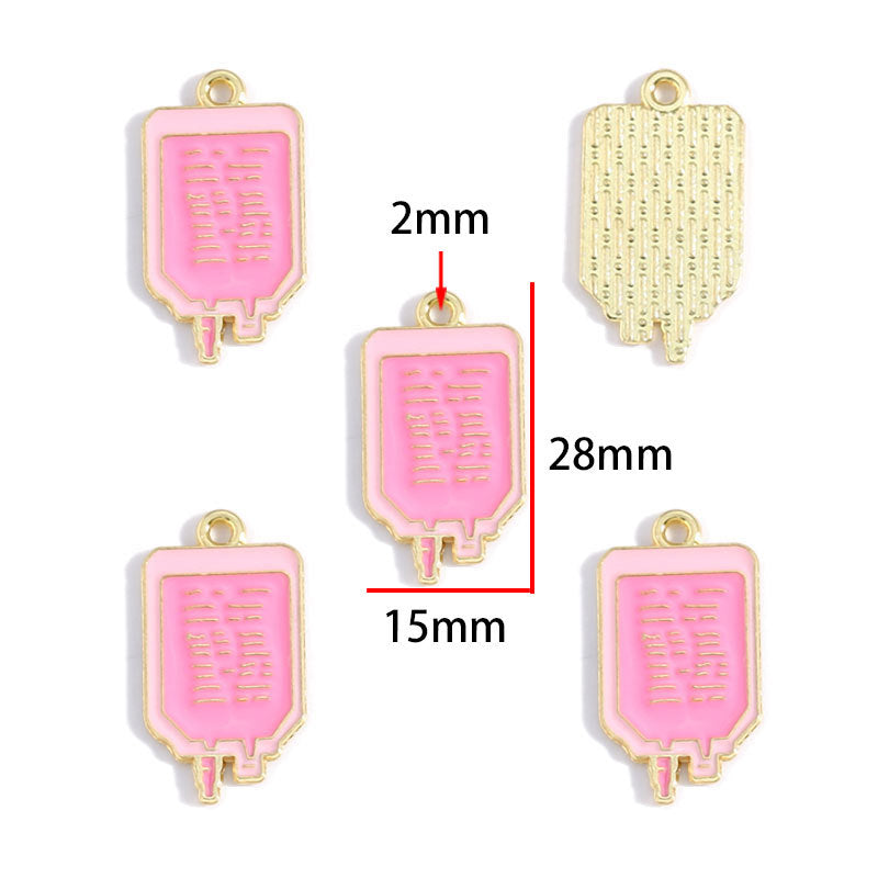 Nurse Hat & Medical Tool Alloy Charms – Colorful Healthcare-Themed Pendants for DIY Bracelets, Keychains & Jewelry Making