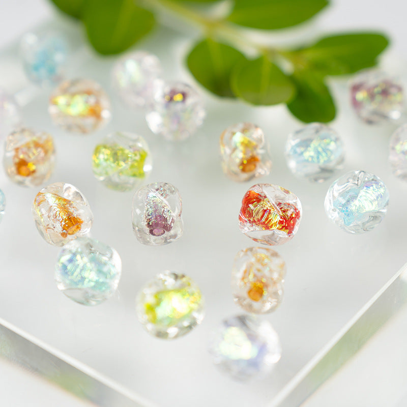 Pink Rock Sugar Square Glazed Beads