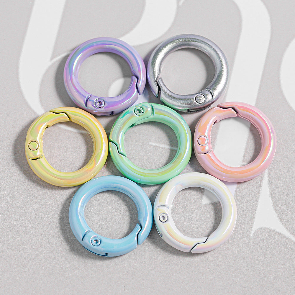Colorful Alloy Spring Key Rings