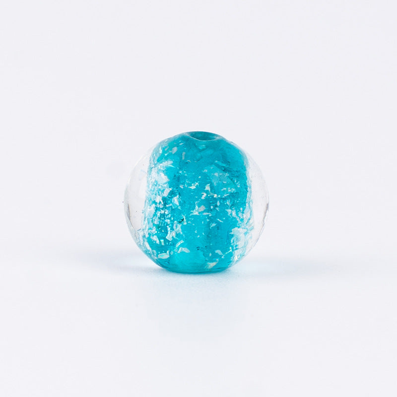 Color-Powder Glass Round Beads