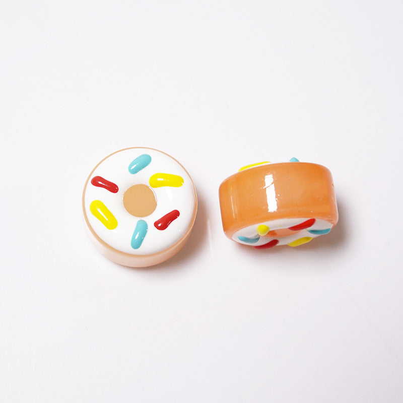 Cute Colorful Donut Glass Beads