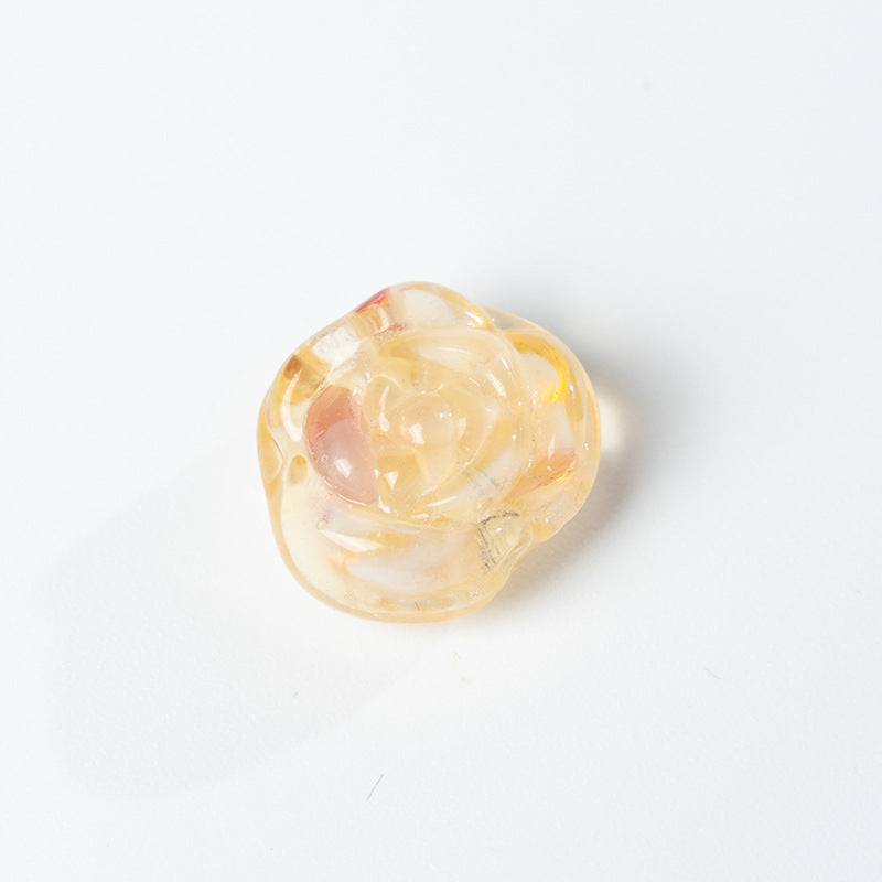 Glazed Rose Flower Beads – Side-Drilled