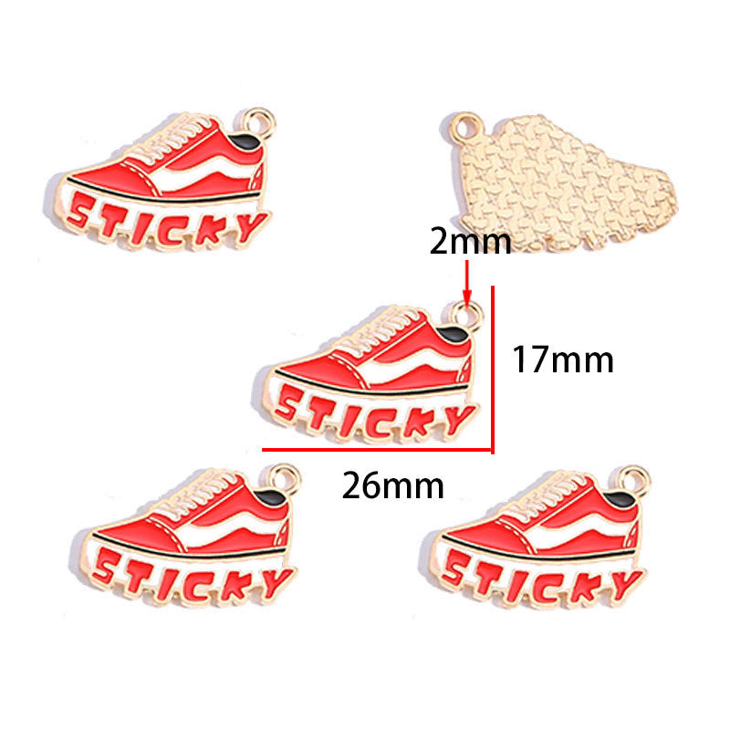 Hip-Hop Style Alloy Charms – Colorful Headphone & Sneaker Pendants for DIY Keychains, Bag Charms, Bracelets & Jewelry Making