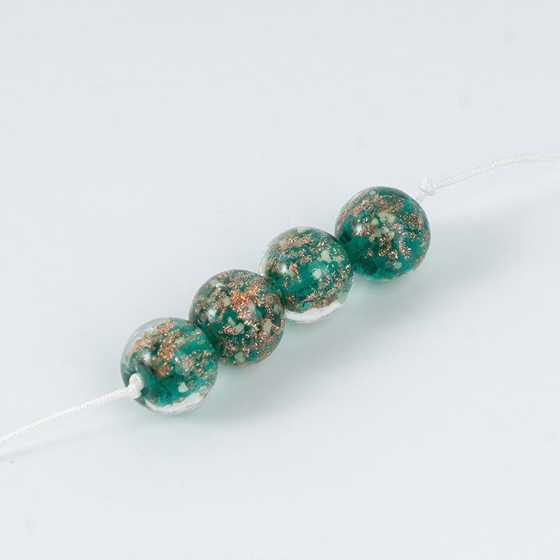 Gold Sand Luminous Glass Beads