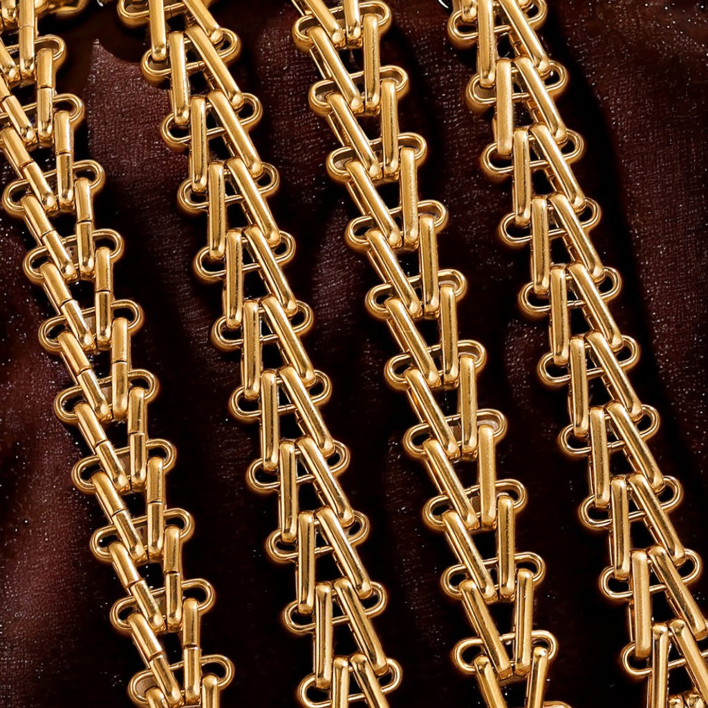 Geometric Triangle Ladder Chain by the Meter