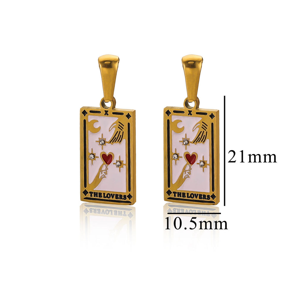 Vintage Tarot Card Pendant Charm