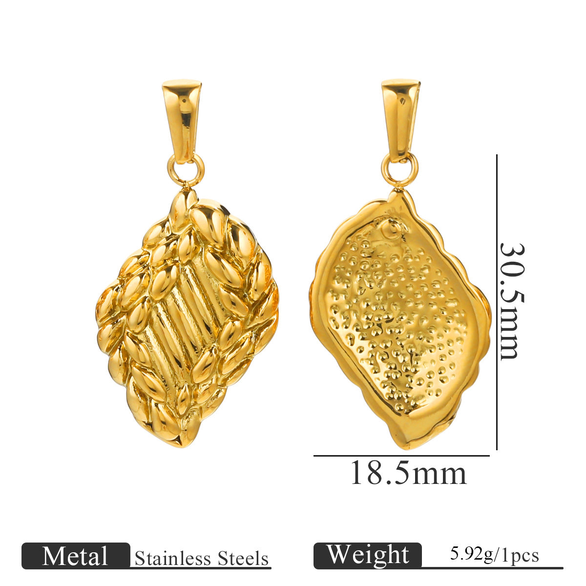 Assorted Stainless Steel Statement Pendant Charms