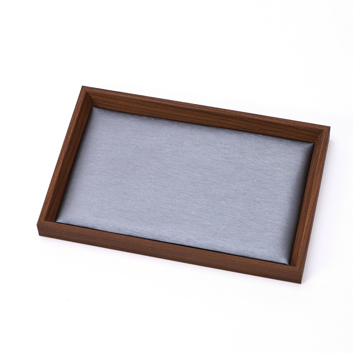 Black Walnut-Pattern Wooden Display Tray – Multi-Purpose Jewelry, Watch & Eyeglasses Organizer for Boutique Counters, Craft Fairs & Gift Displays