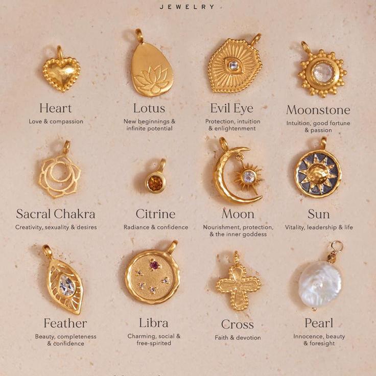 Elephant, Lotus & Heart Charms