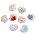 Luxury Sparkle Heart Clay Beads